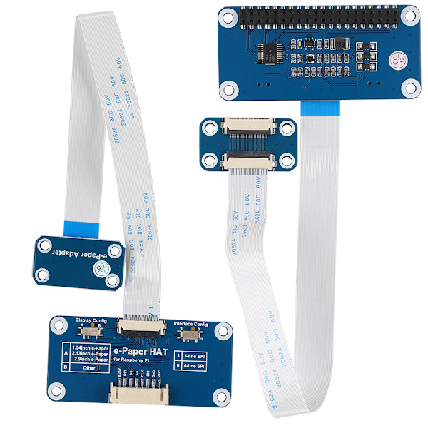 2,9-tums flexibel E Ink-skärm Svartvit Passar för Raspberry Pi 296 x 128 Upplösning
