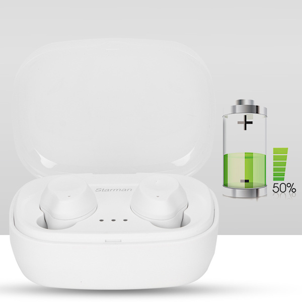 HiFuture Starman TWS Mini trådløse Bluetooth 5.0 hodesett Stereo Sports Earbuds Earphone (Hvit)