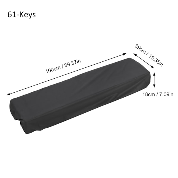 Digitalt klaver keyboard støvcover vandtæt støvtæt musikinstrument tilbehør Black 61-Keys