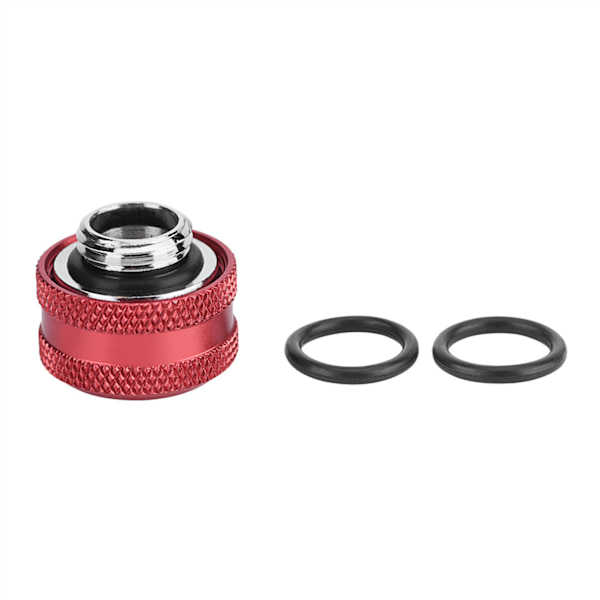 2 st / förpackning Vattenkylning Kompressionskoppling för styv akryl tub OD 12mm Röd