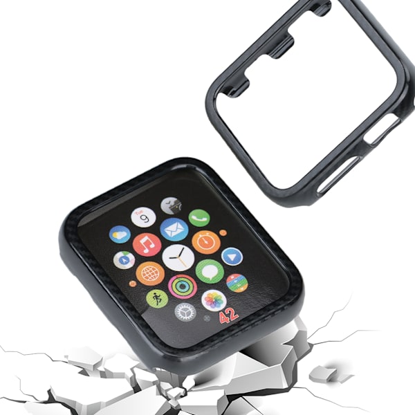 Skyddande ram i kolfiber för iWatch 1/2/3 42 mm