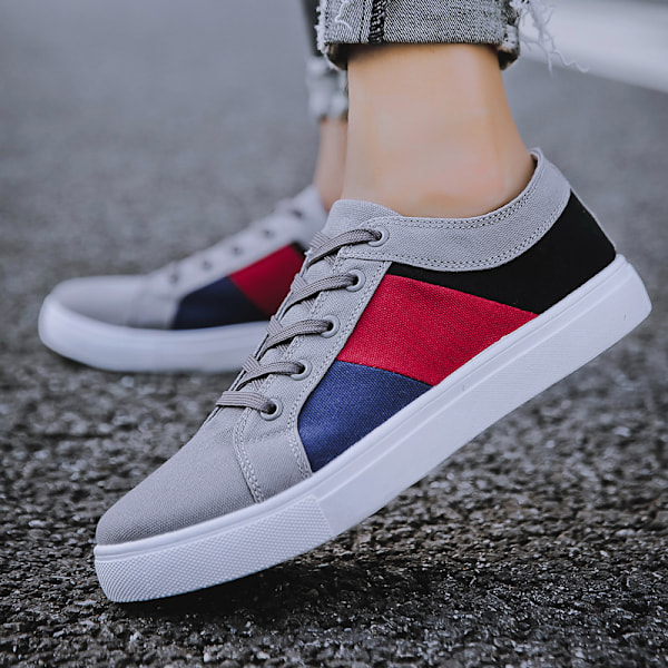 Sommer Nye Herresko Store Størrelse Herresko Fashionable Sneakers Herresko Casual Sko Gray 42