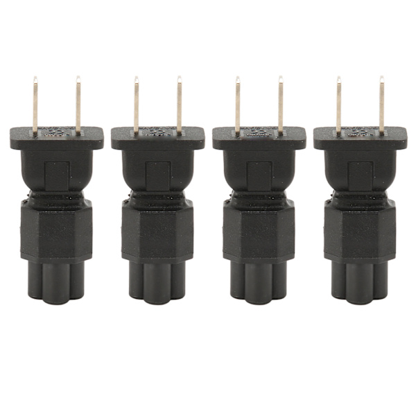 4 kpl NEMA 1‑15P - IEC320 C5 virtajohdon sovitin 15A  Plug and Play 2-haarainen AC-kannettavan virtalähteen muuntaja