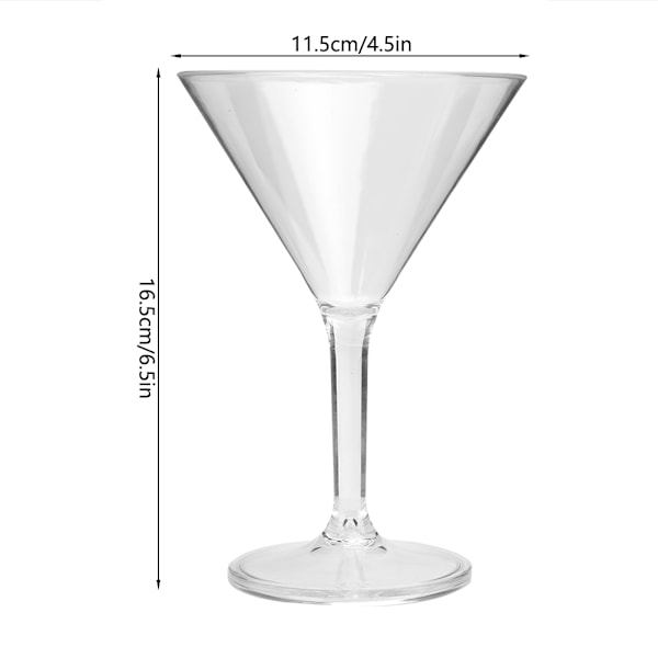 Akryylinen kylmäjuomakupin viinicocktail-samppanjalasikupin malja baaritarvikkeet8061