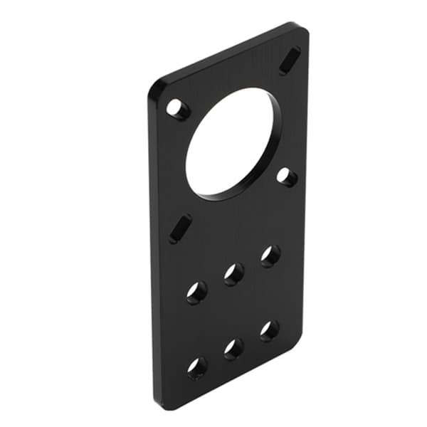 NEMA 17 Anodiseret aluminium trinmotor monteringsplade 3D-printer tilbehør (sort)