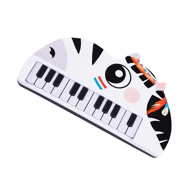 Klavertastatur til børn Tegneserie 22 tangenter Tidlig pædagogisk dyr Toddler elektronisk klaverlegetøj Zebra Style