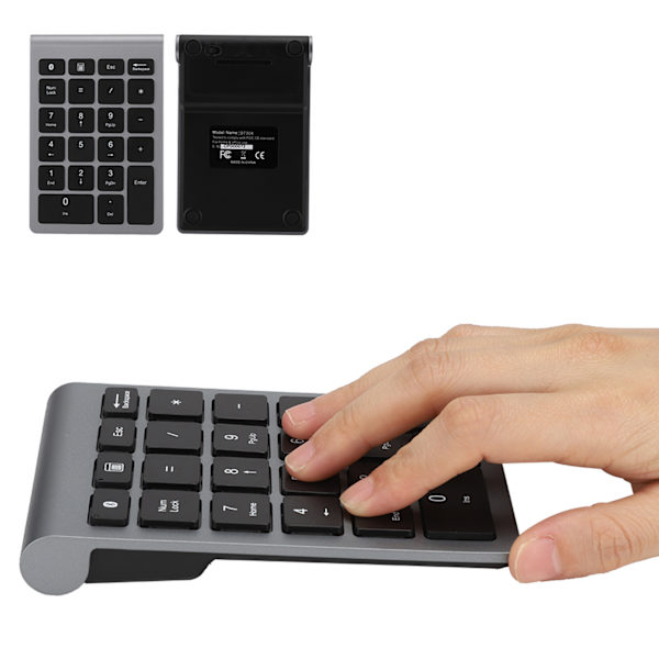 BT304 22 tangenter numeriskt tangentbord trådlöst minitangentbord kompatibelt med Bluetooth 3.0Iron Gray