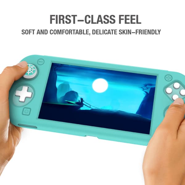 Tommelfingergreb Sæt Joystick Cap Silikone Controller Beskyttelse Skridsikker Hætte til Switch Lite(Ror Grøn)