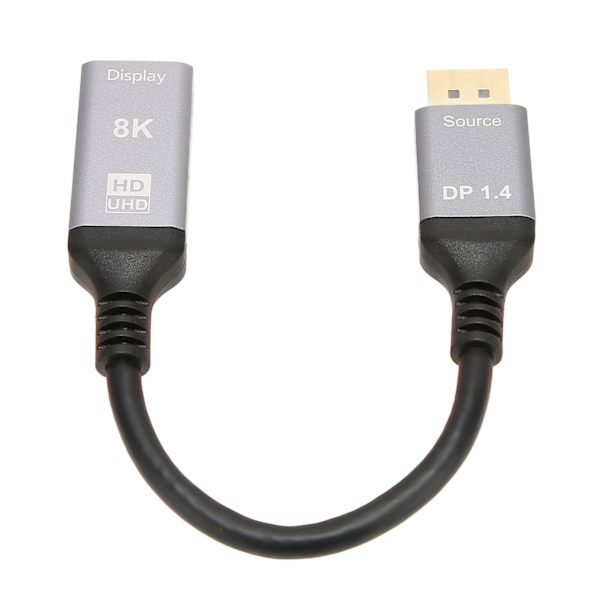 DisplayPort 1.4 - HD Multimedia Interface 2.1 -kaapeli 8K 48 Gbps, tukee HDR 3D AV -sovitinkaapelia kannettavalle tietokoneelle, PC:lle, televisiolle, projektorille