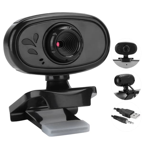 USB Webkamera HD PC Desktop ClipOn Webcam med Mikrofon DriveFree Videokonference