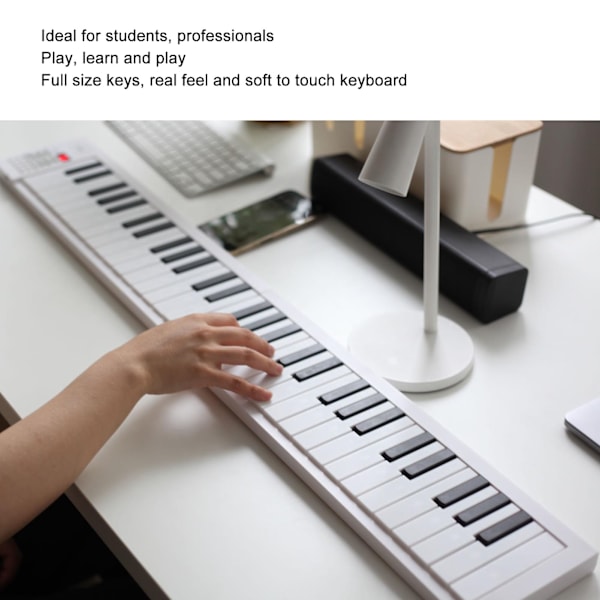 61-tangenters foldbart klaver, bærbart keyboard, foldbart elektronisk instrumentlegetøj med optagelse og afspilning
