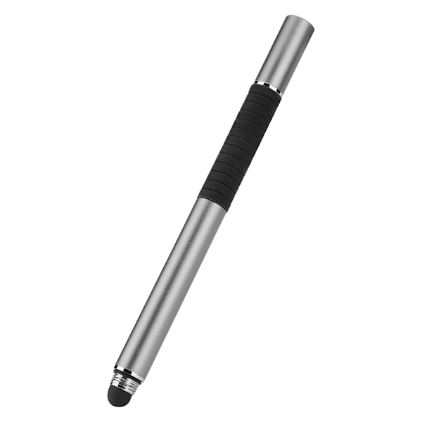 S12 2-i-1 ledende klut silikon sugekopp dobbel berøring full metall plate maling stylus grå