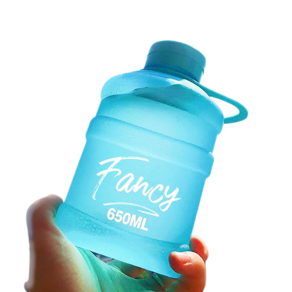 Mini Lille Ren Spand Kop Plast Vandkop Fancy [Frostet Blå] 650ml Enkelt Kop + Kopbørste