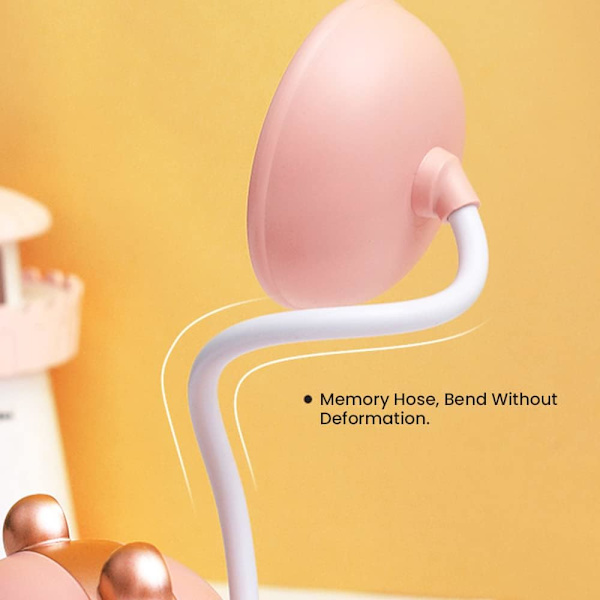 Kreativ tegneserie LED-skrivebordslampe trådløs nattlys, 600mAh Micro USB oppladbar skrivebordslampe LED øyebeskyttelse studielampe, leselampe skrivebordslampe