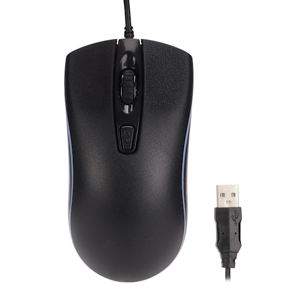 Spelmus RGB Ljuseffekt Ergonomisk Maximal 1600DPI Stabil Kontroll Plug and Play Trådbunden Mus