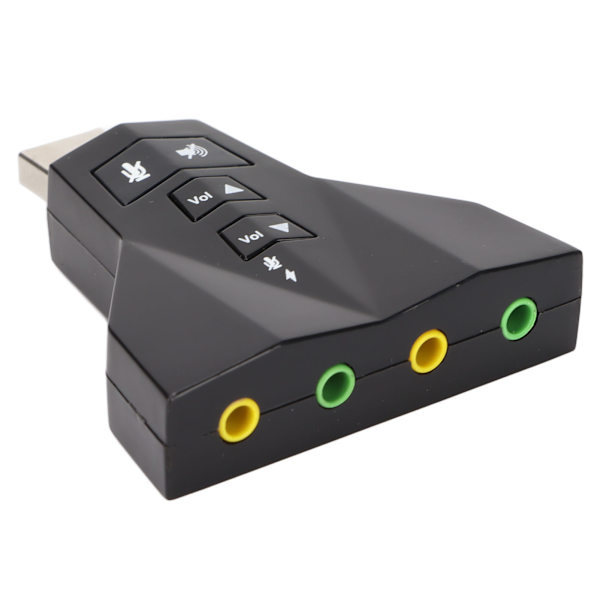 USB-äänikortti, virtuaalinen 7.1-kanavainen ulkoinen stereokaiutinsovitin PS4-kannettavalle tietokoneelle, kuulokkeille