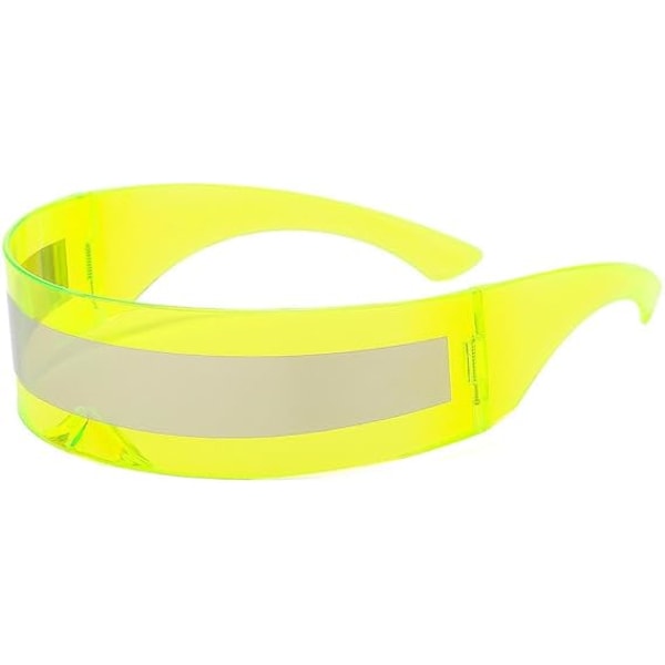 Omlott Silver Spegel Solglasögon Dam Herr Solbrillor Shades Solglasögon Fluorescent green