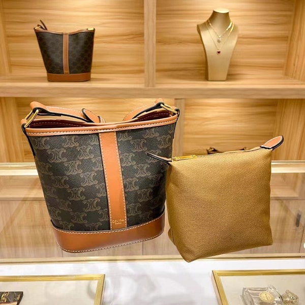 Bucket Bag Väska Dam Pendlar Gammal Blomma Triumf Nisch Mode Crossbody Väska