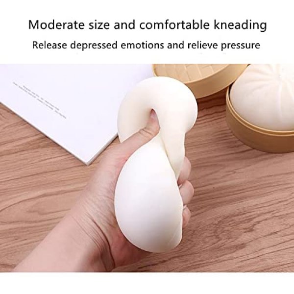 Udpak Steamed Stuffed Bun Squeeze Toy, Slow Rising Bun Squishies Simulation Decompression Toy, til børn og voksne