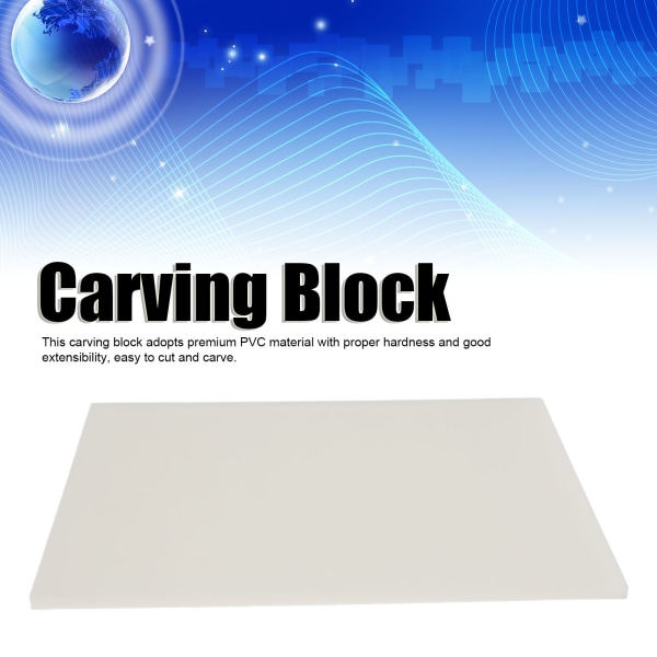 Mjuka och flexibla PVC-snidningsblock, lätta att använda, används ofta för stämpelsnideriblock för DIY-tryckhantverk 1 st 5,9x7,9x0,2 tum