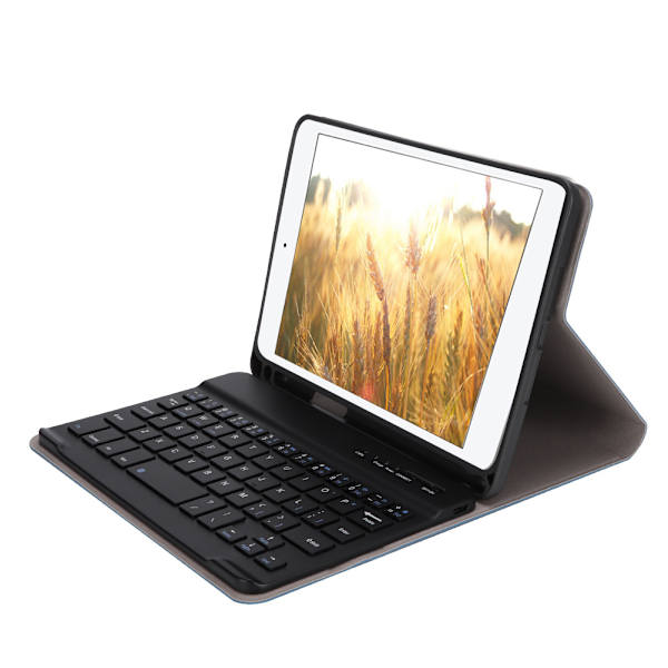 SK-M05 Skin Touch PU+TPU Lädertangentbordsskydd med pennhållare för ipad Mini4/5(2019) Blå