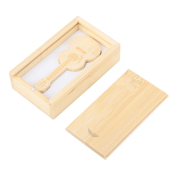 Træguitarformet Flashdrev Opbevaring USB 2.0 U Disk Memory Stick Til PC(8G)