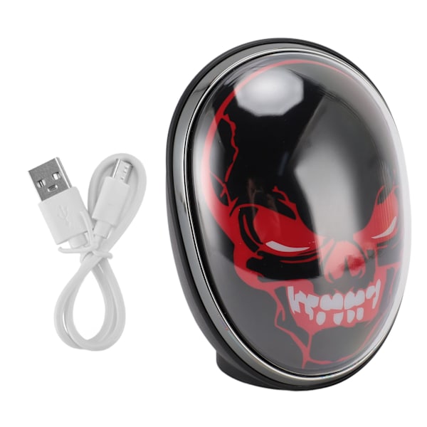 Skull Bluetooth-högtalare, bärbar trådlös Bluetooth 5.0-högtalare, Halloween-ljus, högtalare för bärbar dator, surfplatta, smartphone, svart