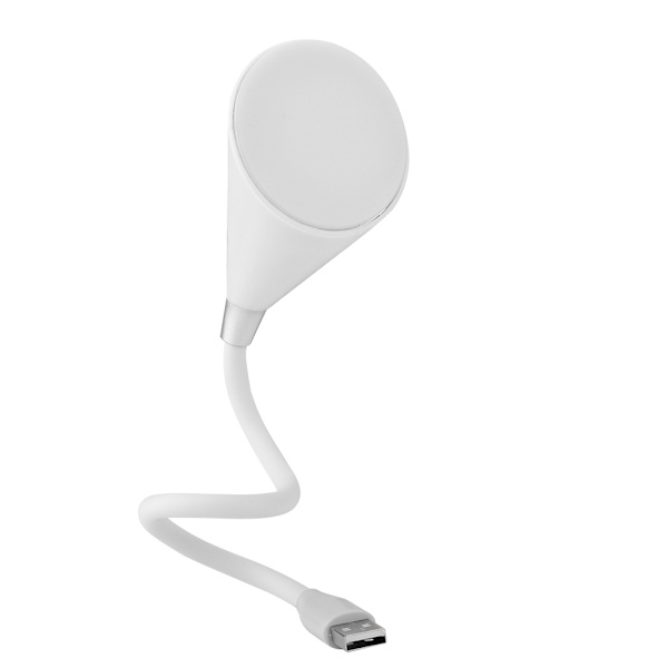 Mini trådløs Bluetooth-høyttaler Smart Touch USB LED-lyspære fleksibel for bærbar PC (hvit)
