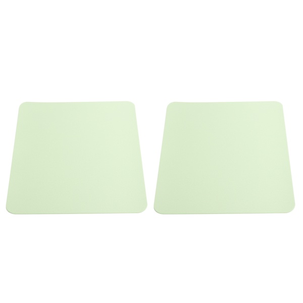 2 st musmatta i PVC-läder, vattentät skrivbordsmatta, kudde, kontor, hem, musskydd, 27 x 21 cm, ljusgrön
