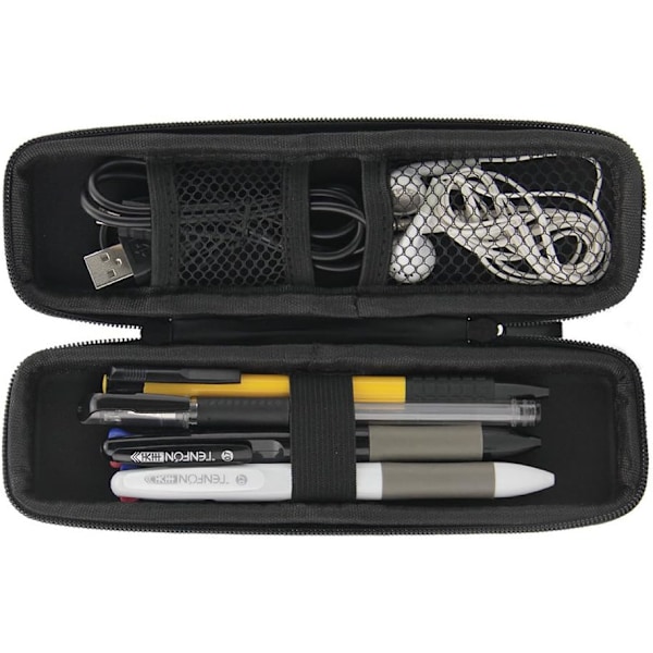 Svart EVA hårt skal stylus pennfodral skydd bärbar väska förvaringsbehållare lämplig för reservoarpenna kulspetspenna stylus Apple Pencil USB