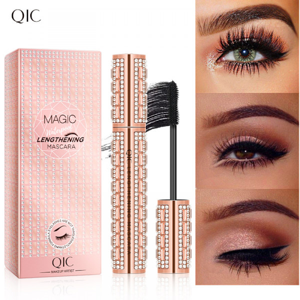 Vattentät och svettsäker mascara primer som inte är lätt att smeta ut, slank och tjock böjande mascara