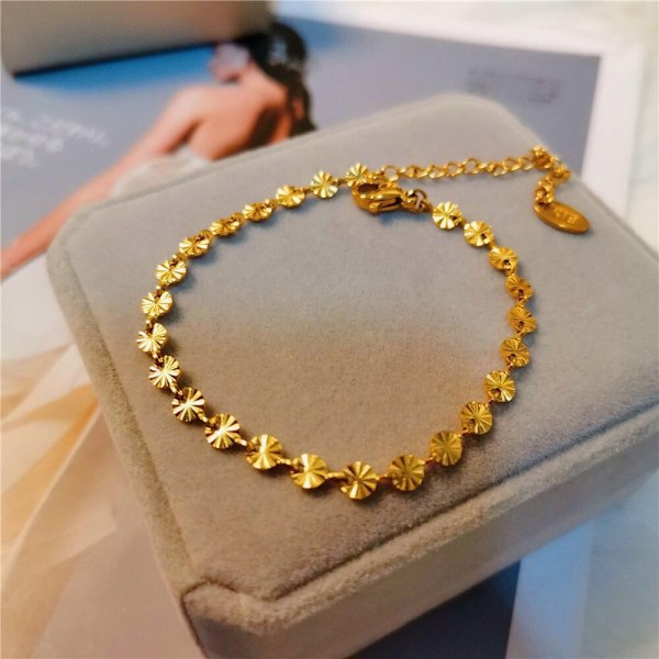 Guld Tiny Chain Armbånd 18K guldbelagt Fyldt Delikat Håndlavet Minimalistisk Link Armbånd til Kvinder