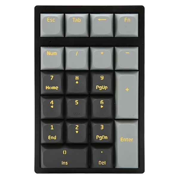 Mekanisk numerisk tastatur 21 taster USB kablet justerbar RGB bakgrunnsbelyst bærbar svært holdbar falmefri plug and play numerisk tastatur