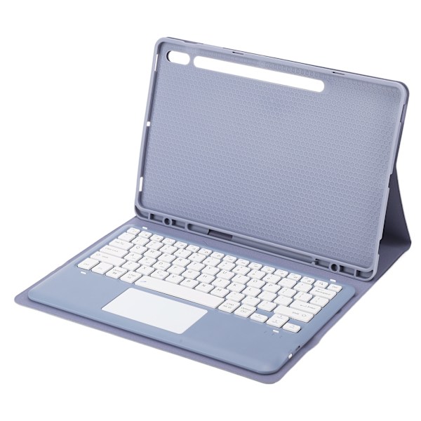 Tablet tastatur etui 12.4in til Tab S8 Plus 2022 til S7 FE 2021 til S7 Plus 2020 med pen slot lilla aftagelig trackpad etui touchpad