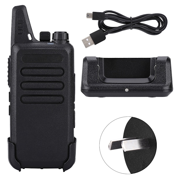 Zastone X6 Bärbar walkie talkie UHF 400-470MHZ Walkie Talkie Barn Ham Radio(AU100-240V)