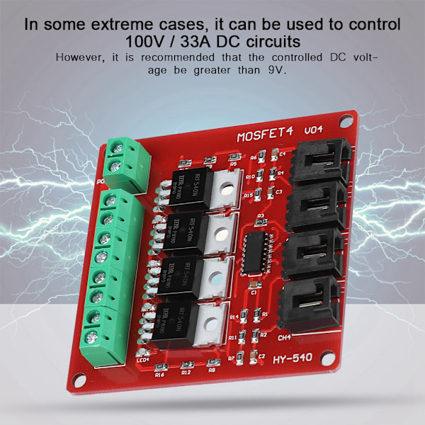 4-kanals MOSFET/IRF540 knap elektronisk switchmodul til motordrev