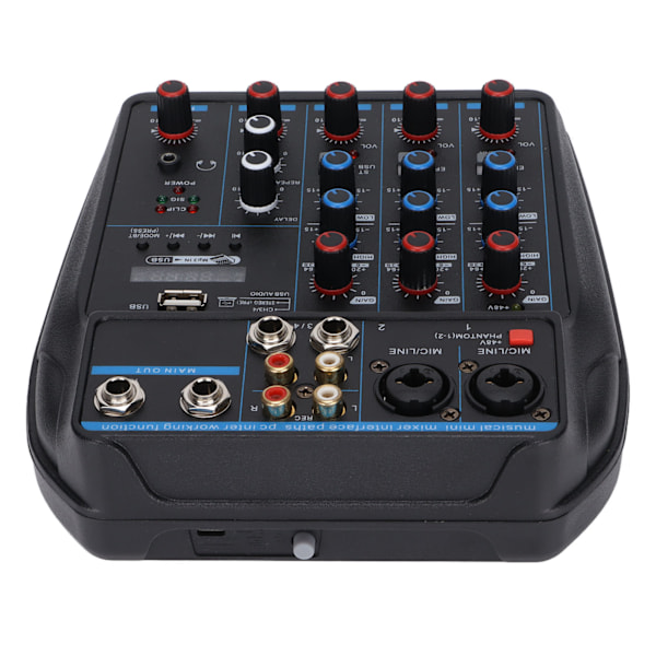 4-kanals digital USB Bluetooth ljudmixerbord för DJ PC Live Broadcast 110-240VUK-kontakt