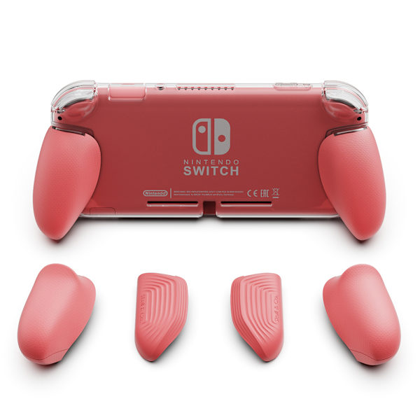 GripCase Lite: Ett bekvämt skyddande fodral med utbytbara grepp [för att passa alla handstorlekar] för Nintendo Switch Lite [Inget bärfodral]