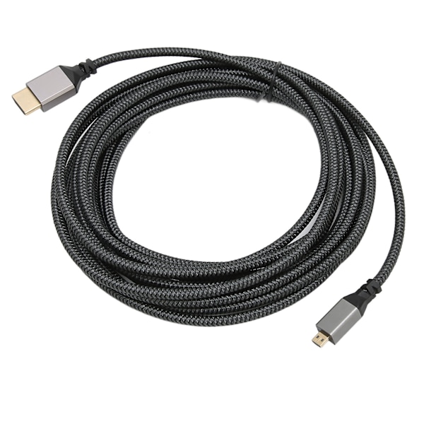 4K HD Multimedia Interface-kabel han til han 18 Gbps høj hastighed 4K 60Hz HD strikket mikro HD Multimedia Interface-adapterkabel 5 meter