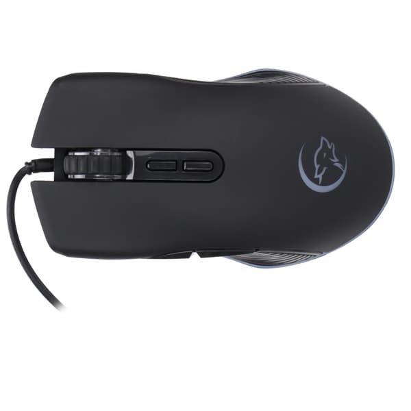 Kablet Gaming Mus 4 Farver 7 Knapper Belyst Computer PC Kablet Gaming Mus Sort