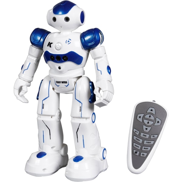 RC robottilelu, eletunnistava kauko-ohjainrobotti 3-8-vuotiaille lapsille syntymäpäivälahja, sininen
