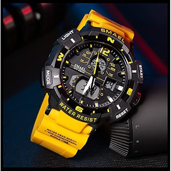 Herrklockor Sport Outdoor Vattentät Militär Armbandsur Datum Multifunktion Taktik LED Alarm Stoppur
