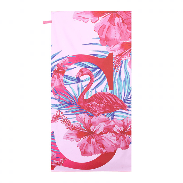 Overdimensioneret Flamingo strandhåndklæde 28 x 59 i bløde badehåndklæder til kvinder Gaverejsetæppe Krydstogt must haves ferieudstyr