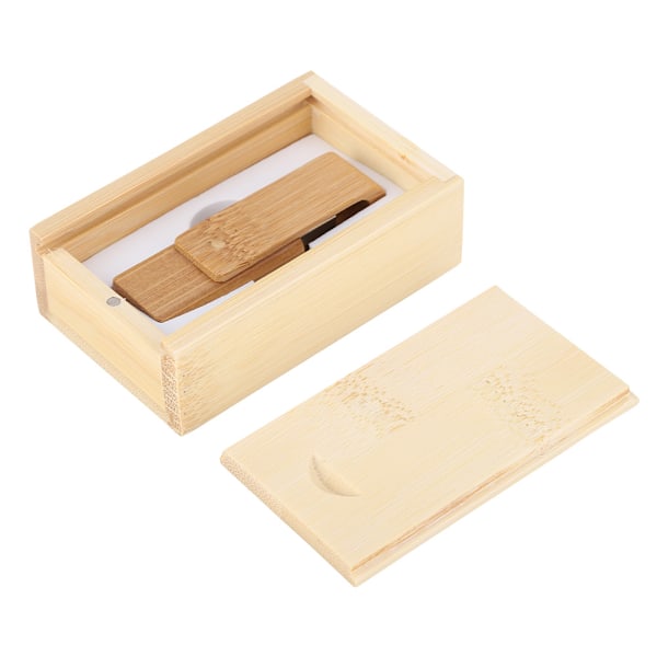 Træ roterende flashdrev opbevaring USB 2.0 U Disk Memory Stick (16G)