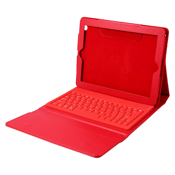 2 i 1 Bluetooth-tangentbord med PU-läderfodral för iPad 2 3 4 Röd
