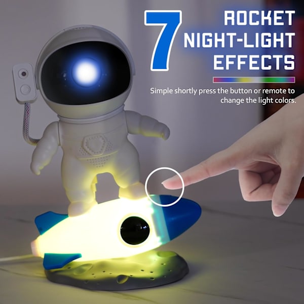 Astronaut Galaxy Projektor for Soverom, Stjerneprojektor med Månelampe, Led Space Nebula Nattlys for Barn Tenåringsjenter Gutter Voksne