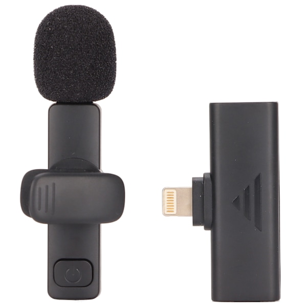 Trådløs Lavalier-mikrofon med støjreduktion 2.4G Plug and Play Mini Clip On Mic til Live Streaming Interview