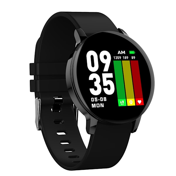 1,3 tommer Bluetooth Smart Armbånd Træning Hjertefrekvens Overvågning (Sort)