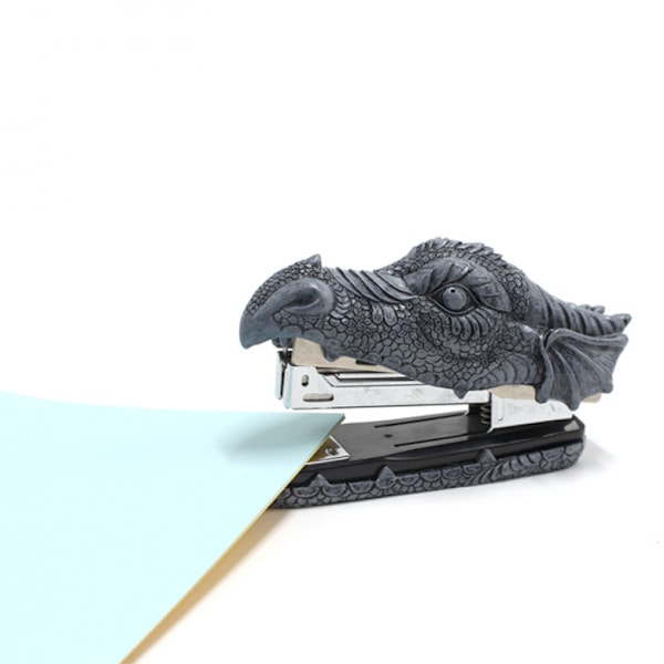 Drage Stapler  Dragehoved Stapler Børn Nyhed Stapler Sjov Udskæring Resin Hane Stapler til Kontor Skrivebord Papirvarer Desktop Tilbehør Hjemmeindretning