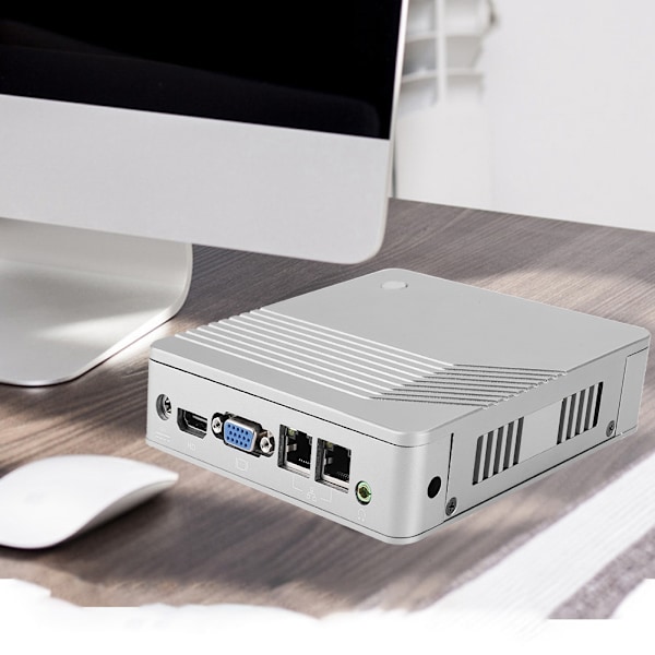 Mini PC Computer Host indbygget til Intel J1900 2.0GHZ Quad Core INGEN RAM INGEN SSD (Sølv+)